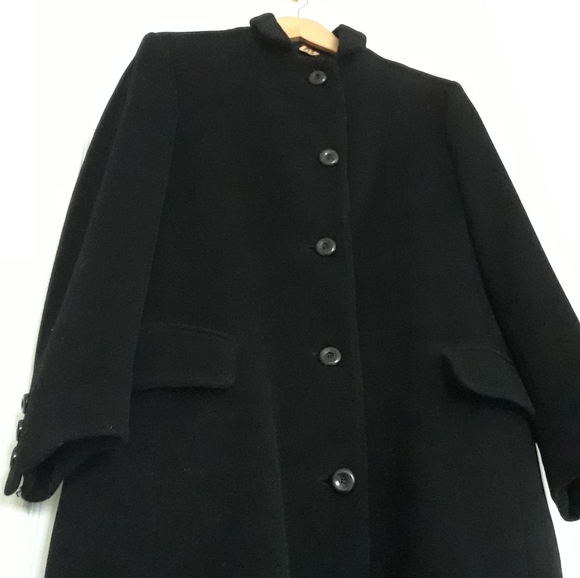 London Fog. Long Wool Coat. Black. 6P - Picture 4 of 16